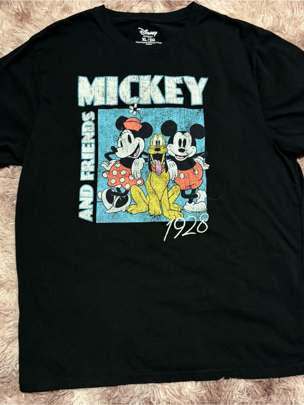 Disney Vintage Black Mickey & Friends Graphic Tee